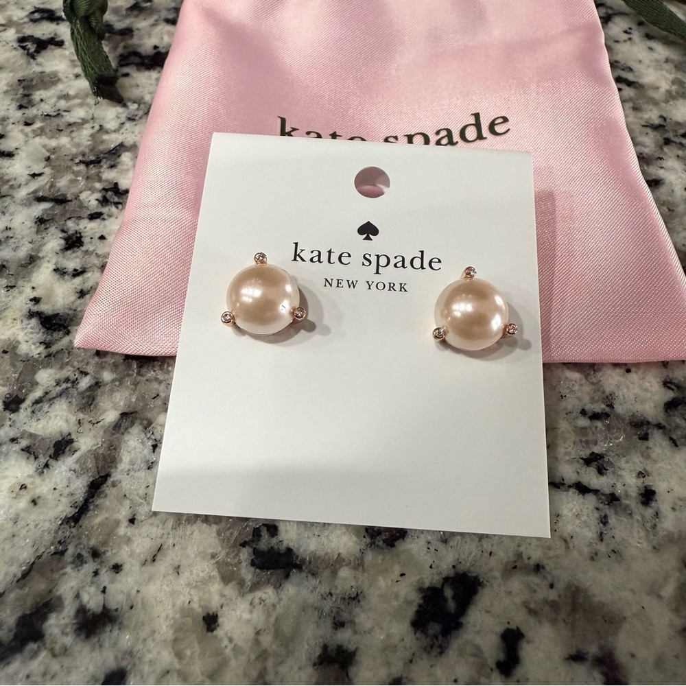 Kate Spade Stud Earrings Rise And Shine Pearl